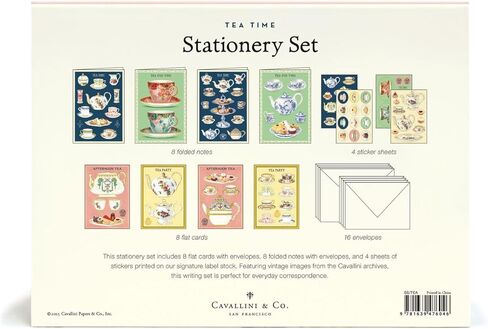 Cavallini Papers & Co. Tea Time Stationery Set in Kuwait