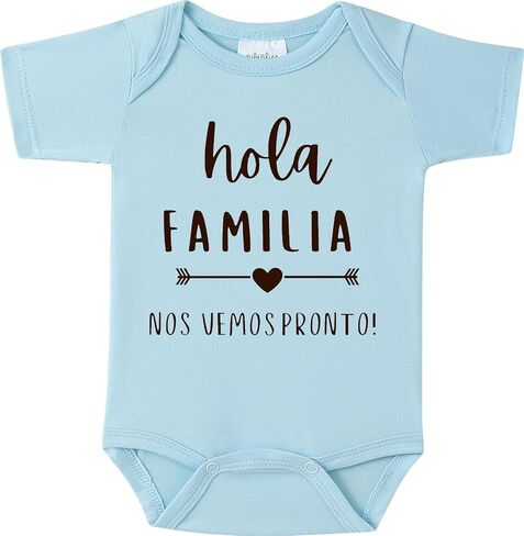 بدلة للرضع من Hola Familia Nos Vemos Pronto تكشف عن الحمل، من 0 إلى 3 أشهر لإعلان الطفل in Kuwait