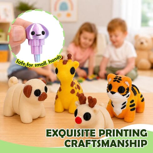 40PCS 3D Printed Animals, Articulated Fidget Sensory Toys Inside for Party Favors, Classroom Prizes, Birthday Goodie Bag Stuffers in Saudi Arabia