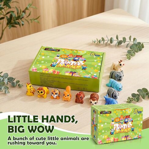 40PCS 3D Printed Animals, Articulated Fidget Sensory Toys Inside for Party Favors, Classroom Prizes, Birthday Goodie Bag Stuffers in Saudi Arabia