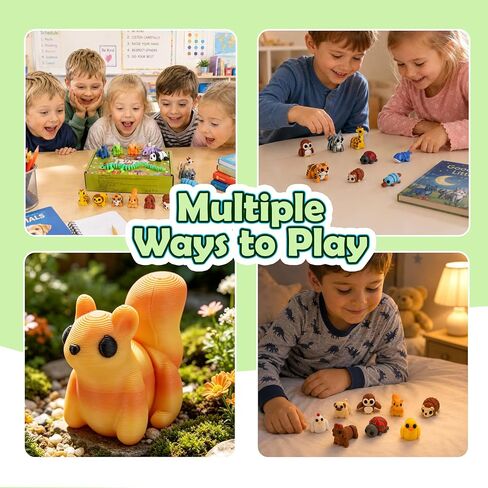 40PCS 3D Printed Animals, Articulated Fidget Sensory Toys Inside for Party Favors, Classroom Prizes, Birthday Goodie Bag Stuffers in Saudi Arabia