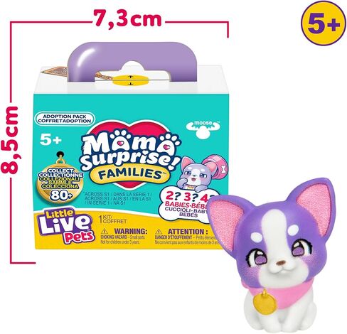 Little Live Pets Mama Surprise Families Puppy Adoption، شخصيات الجراء من سلالات عشوائية، تتضمن 3 و4 و5 جراء صغيرة للتبني وتكوين عائلة، أطفال بعمر 5 سنوات فما فوق، مشهورة (LP305000) in Kuwait