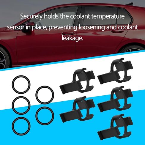 06H121142B 5pcs Cooling Water Pump Temperature Sensor Retainer Spring Clips Fits for VW Jetta Golf Passat CC EOS Scirocco Tiguan Audi A3 A4 A5 A6 S3 Q3 Q5 Skoda/SEAT 1.8TSI / 2.0TSI in Kuwait