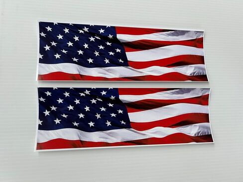 Chevy Silverado American Flag Grille Tailgate Bowtie Overlay Decals 2014-2018 Set of 2 in Saudi Arabia