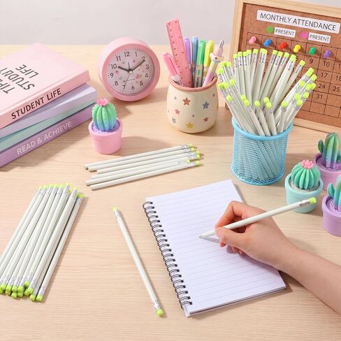 50 Pack Glow in the Dark Pencils Bulk Fun Green Fluorescent Glow Writing Pencil with Eraser Drawing Stationery for Classroom Student Kid Homework School Reward Supplies Party Favors Gifts in Saudi Arabia