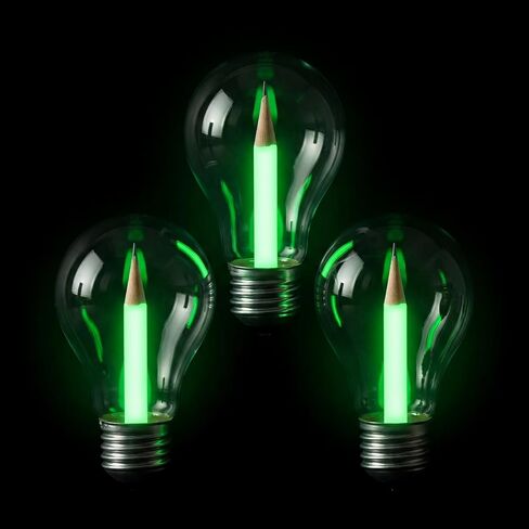 50 Pack Glow in the Dark Pencils Bulk Fun Green Fluorescent Glow Writing Pencil with Eraser Drawing Stationery for Classroom Student Kid Homework School Reward Supplies Party Favors Gifts in Saudi Arabia