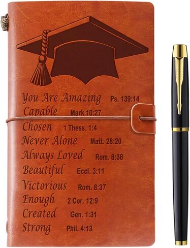 Graduation Gifts for Her Him Leather Journal Notebook Inspirational Graduation Gifts High School University College PHD Masters Degree Graduation Gift Ideas for Women Men in Saudi Arabia