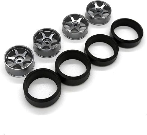 معدن متوافق مع WLtoys 284019-A 284191 284131 284010 K969 K989 RC 1/28 متوافق مع Kyosho M-INI-Z AWD 22 مم أجزاء إطارات الانجراف (رمادي فاتح) in Kuwait
