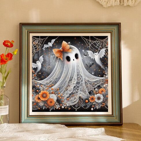 Xylogist Halloween Diamond Art Kits for Adults, 5D Halloween Diamond Painting, DIY Ghost Paint by Diamonds for Adults, Full Drill Gem Art for Adults for Home Wall Decor 14x14 Inch in Saudi Arabia