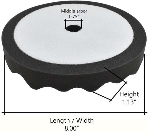 PFB08 8 inch Buffing Foam Pad for Finishing (black) in Saudi Arabia