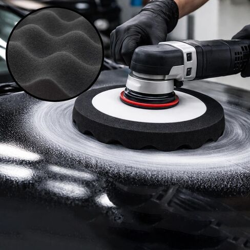 PFB08 8 inch Buffing Foam Pad for Finishing (black) in Saudi Arabia