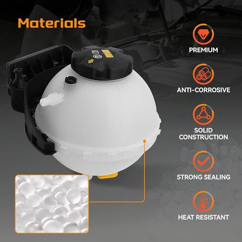 Coolant Recovery Overflow Reservoir Tank w/Sensor & Cap Compatible with 2012-2019 BMW 120i, 220i, 228i, 320i, 328i, 420i, 428i, 520i L4 2.0L, Replace# 17137609469, 17137642158 in Kuwait