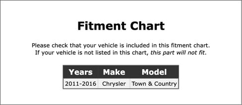 مرحل تأخير درجة الحرارة HVAC متوافق مع Chrysler Town & Country 2016 2015 2014 2013 2012 2011 P-3888467 in Kuwait