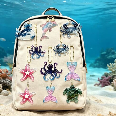 3Pcs Ocean Sea Animal Resin Keychain Molds Epoxy Casting Molds with Marine Creatures DIY Keychains,Pendants,Jewelry Making,Crafts Ornaments in Saudi Arabia
