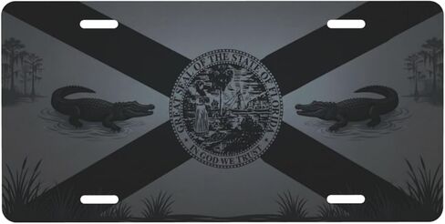 Tennessee Mountains Black Tri Star License Plate Aluminum Decorative Car Front Metal Vanity Tag Universal Fit Waterproof 6x12 Inch in Saudi Arabia