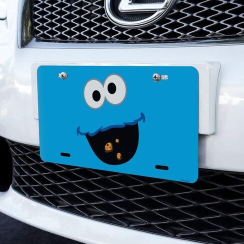 GRAPHICS & MORE Sesame Street Cookie Monster Face Novelty Metal Vanity Tag License Plate in Kuwait