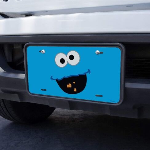 GRAPHICS & MORE Sesame Street Cookie Monster Face Novelty Metal Vanity Tag License Plate in Kuwait