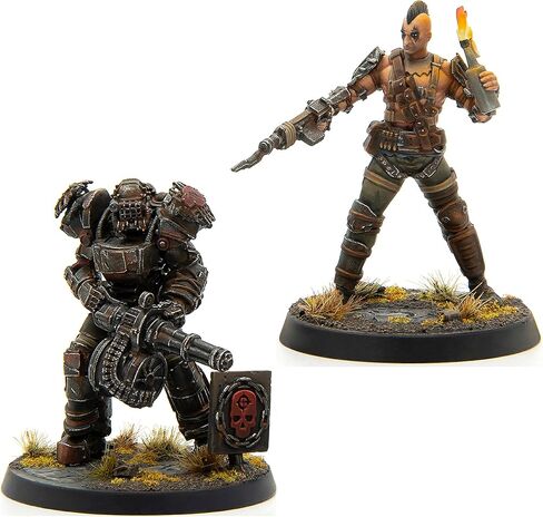 Modiphius Entertainment: Fallout: Miniatures - Wasteland Raiders Core Box - 8 أشكال وقواعد بلاستيكية 32 مم، غير مطلية وغير مجمعة، مجموعة RPG للطاولة in Kuwait