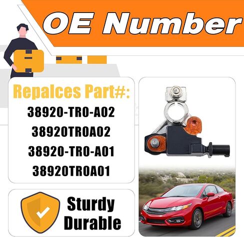 مستشعر تيار البطارية 38920-TR0-A02 متوافق مع Honda Civic 2012-2015 CRV 2012-2016، Acura ILX 2013-2021 RDX 2013-2018، مستشعر درجة حرارة جهد البطارية للاستبدال # 38920-TR0-A01 in Kuwait