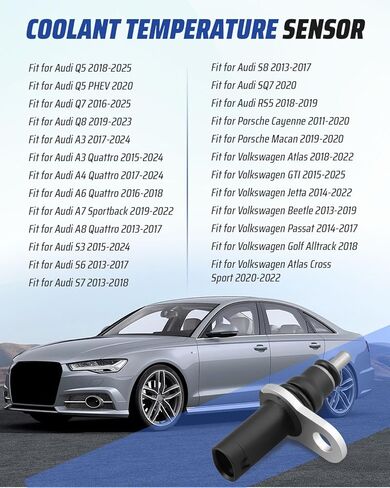 06k919523 Engine Coolant Temperature Sensor Fit for Audi Q5 Q7 Q8 A3 A4 A6 A7 A8 S3 S6 S7 S8 SQ7 RS5, Fit for Porsche Cayenne Macan, Fit for Volkswagen VW Atlas GTI Jetta Beetle Passat in Saudi Arabia