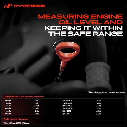 A-Premium 2.0L 4 Cyl Engine Oil Dipstick Compatible with Honda Civic 2006-2011, Engine Oil Measuring Rod Dip Stick in Kuwait
