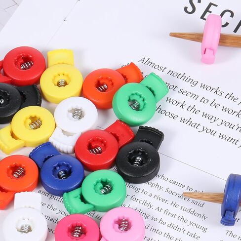 20 PCS Knitting Needle Stoppers, Stitch Stoppers for Knitting Needles Plastic Needle Point Locks Protectors Knit Needles Tips Stopper Single Hole Spring Toggle Stitch Stopper for Hand DIY Supplies in Kuwait