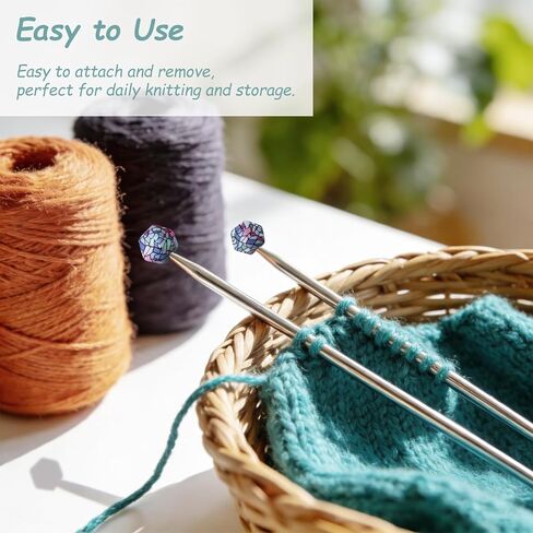 Mnvhoky Hexagon Pattern Knitting Needle End Caps, Silicone Stitch Holders, Needle Stoppers for 3mm-10mm Needles(8PCS) in Saudi Arabia