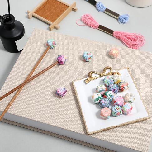 HJZHII 18 Pcs Knitting Needle Stoppers, Knitting Needle Point Protectors Hexagon Cute Print Knitting Needles Caps Silicone Stitch Holders Needles Tip Stoppers for Knittings Craft DIY in Kuwait