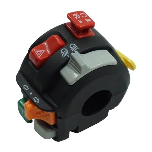 Motorcycle 7/8" 22mm Handlebar Control Switch Mount Warning Light Turn Signal Horn Ignition Start Kill Overtaking Buttons Switch in Kuwait