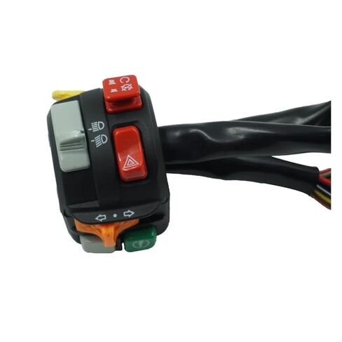 Motorcycle 7/8" 22mm Handlebar Control Switch Mount Warning Light Turn Signal Horn Ignition Start Kill Overtaking Buttons Switch in Kuwait