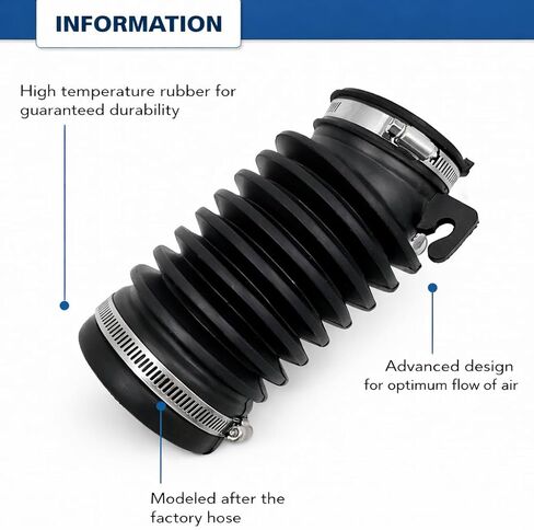17228-RCA-A00 Engine Air Intake Hose Tube With Clamps for 2003-2007 Honda Accord V6 3.0L,2004-2006 Acura TL V6 3.2L 17228RCAA00 696-001 696001 in Saudi Arabia