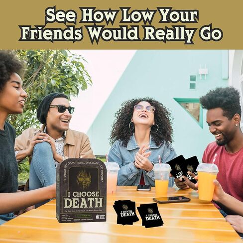 I Choose Death Would-You-Rather Card Game for Adults - Glow-in-the-Dark Tombstone Box - What Would You Rather Do Party Game with 300 Scenario Cards - Great Gift for Parties, Halloween, Birthdays - 18+ in Saudi Arabia