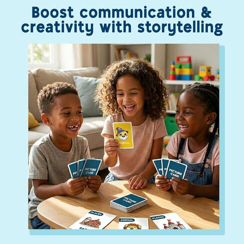 Junior Storyteller - Conversation Card Game for Kids 4-8, Family Game for Kids, Teens and Adults, Educational Toy, Learning Activity & Speech Therapy Resource in Saudi Arabia