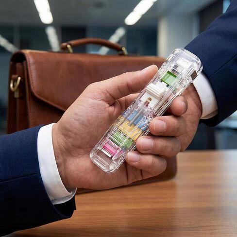 2026 دباسة مشبكية محمولة جديدة - تتضمن 100 مشبك قابل لإعادة الاستخدام، وموزع مشبك ورق محمول قابل لإعادة الاستخدام، ودباسات مشبك دباسة صغيرة للدفع للمستندات المدرسية والمنزلية in Kuwait