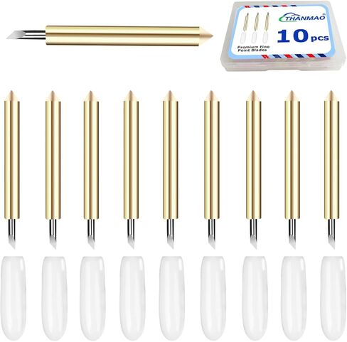 THANMO 10 pcs Premium Fine Point Replacement Blade Compatible with Maker 3/Maker/Explore 3/Explore Air 2/Air,Blade Perfect for Cutting Cuts Glitter Vinyl,Cardstock,Faux,Adhesive Foil,Vellum and Etc in Saudi Arabia