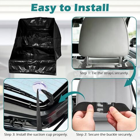 Cargo Liner for SUV with Sides, Waterproof Car Trunk Mat, Reusable Dumpster Bag for Waste with Bumper Flap Protector for SUVs Sedans Vans, Yard Waste Bag for Hay Debris(Black) in Saudi Arabia