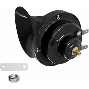 Super Loud Car Snail Horns, 12V High Low Dual Tone Automotive Electric Snail Horn, Waterproof Air Horns Replacement Kit for Sedan Truck Motorcycle Boat, Car Accessories (Black) in Saudi Arabia