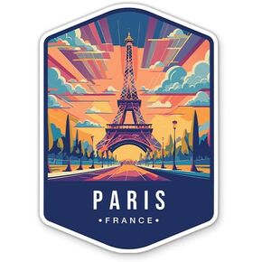 Paris France Sticker - for Water Bottle Phone Car Tumbler Laptop - Decal - Waterproof Vinyl - 3" in Kuwait