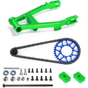 Gralara 1/4 Motocross Motocross Rear Chain Assembly Steel Rear Support Arm Set Easy to Install RC Bike Chain Kit for Repair, Yellow in Saudi Arabia