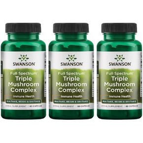 Swanson Full Spectrum Triple Mushroom Complex 60 Capsules (3 Pack) in Kuwait