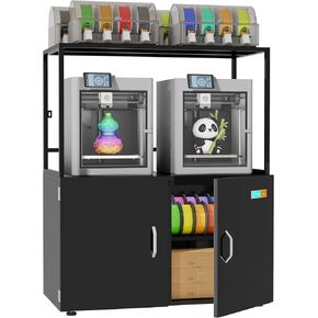 3D Printer Stand Multiple Printers Filament Storage,25% RH Control 90 Rolls 1kg Filament Dehumidification Cabinet 3D Printing Sealing and Protection for PLA/ABS/TPU/Nylon (Black 300L) in Saudi Arabia
