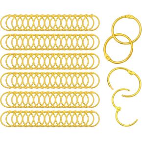Loose Leaf Binder Rings Inner Dia: 1 inch(25.5mm) 100pcs Metal Golden Book Binder Rings Paper Rings Clips Key Rings Index Cards Rings Great for Home School Office in Kuwait