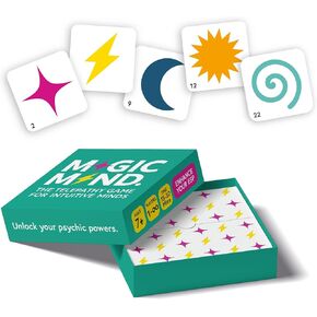 Magic Mind ESP Telepathy Training Card Game - 25 Colorful Psychic Development Cards for Solo & Group Play, Screen-Free Entertainment, Ages 7+ (Inspired by Zener Cards) - Standard Family Card Games in Saudi Arabia