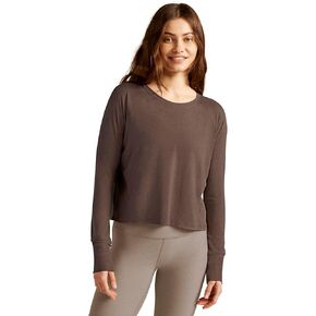 بلوفر Beyond Yoga للسيدات ذو وزن الريش Daydreamer من Minty Slate Heather مقاس متوسط in Kuwait