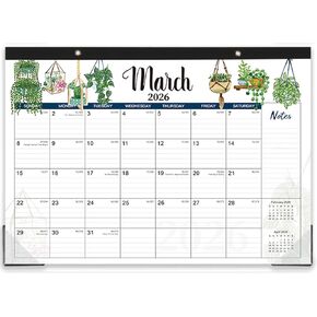 2026 Desk Calendar - Monthly Desk Calendar, JAN. 2026 - DEC. 2026, Desktop Calendar 2026, 17" x 12" Large Desk Calendar with Cutting Lines, Corner Protector, Note Section for home, office, school. in Saudi Arabia