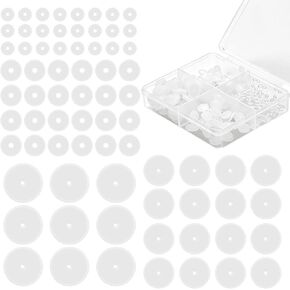 200 Pcs Clear Piercing Disc for Piercing Bump, Silicone Earrings Backs Earring Spacers 4 Sizes Plastic Disc Pads Stabilizer, 3mm/5mm/7mm/9mm in Saudi Arabia