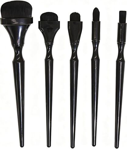 5-Piece Blending Brush Set for Charcoal, Acrylic, Oil, Watercolor, Gouache | Soft Synthetic Fibers | Ideal for Hand Painting, Sketching, Shading, and Craft Projects in Saudi Arabia