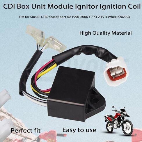 CDI Box Unit Module Ignitor Ignition Coil Replacement Parts Fits for Suzuki LT80 QuadSport 80 1996-2006 Y / K1 ATV 4 Wheel QUAAD.OEM#:32900-40B00. in Kuwait