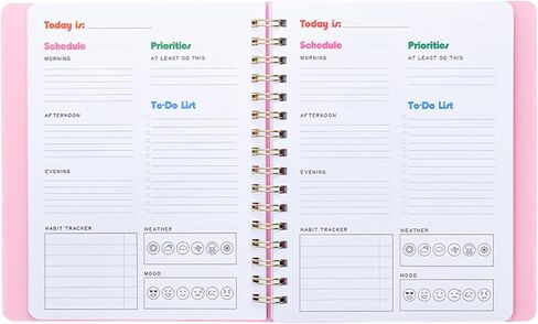 ban.do Undated Daily To Do Planner, Personal Organizer Schedule Planner with Grocery List and Schedule, Blue Floral in Kuwait