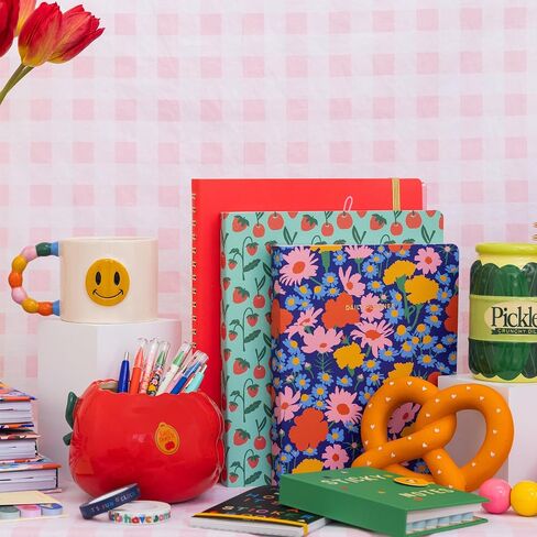 ban.do Undated Daily To Do Planner, Personal Organizer Schedule Planner with Grocery List and Schedule, Blue Floral in Kuwait